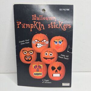 Momentum Brands 4 Pages Pumpkin Emoti-kins Halloween Stickers Jack-o-Lantern Fun